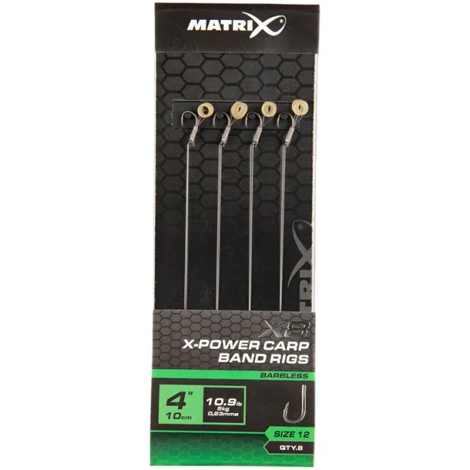Matrix X8 X-Power Carp 10 cm Band Rigs Size 12