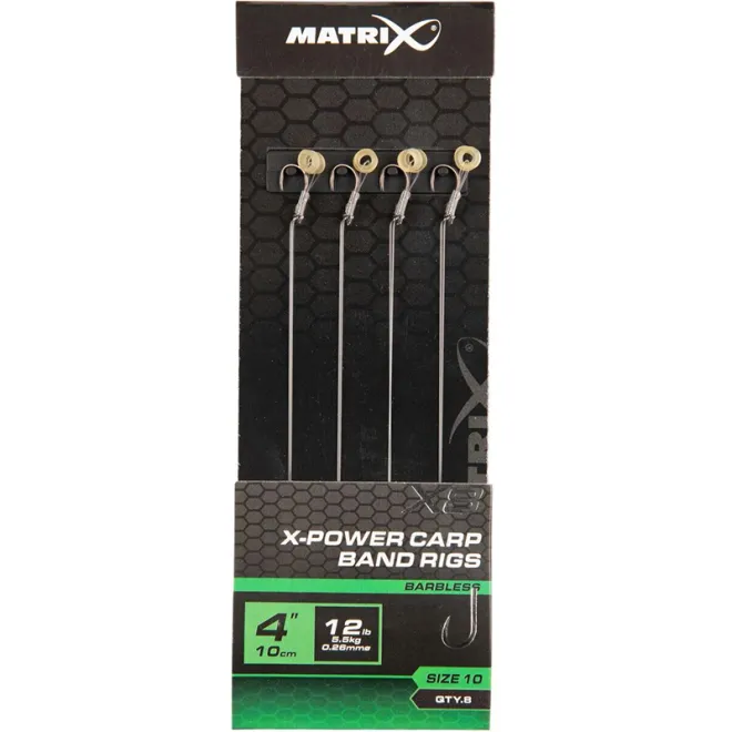 Matrix X8 X-Power Carp 10 cm Band Rigs Size 10