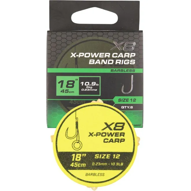 Matrix X8 X-Power Carp 45 cm Band Rigs Size 12