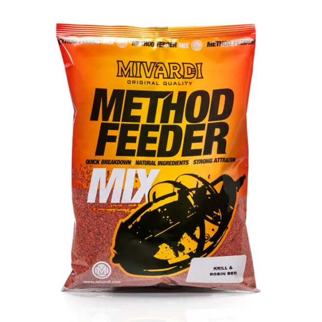 Mivardi Method Feeder Mix 1 kg Krill & Robin Red