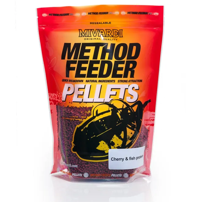 Mivardi Method Pellets 750 g 2,8 mm Cherry & Fish Protein