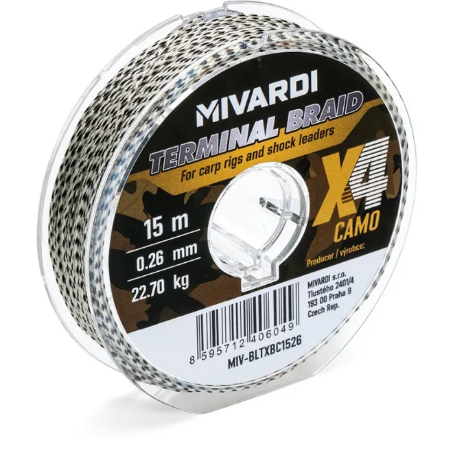 Mivardi Terminal X4 Braid Camo 15 m 0,14 mm