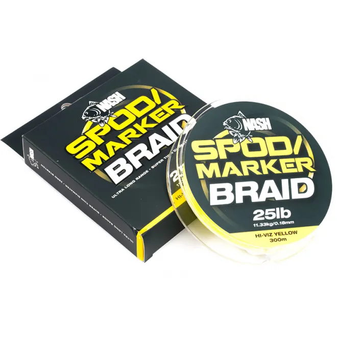 Nash Spod and Marker Braid Hi Viz Yellow 25 lb/0,18 mm 300 m 11,33 kg