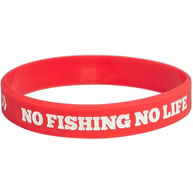 NO FISHING NO LIFE + DAIWA DVEC Armband Rot-Weiss