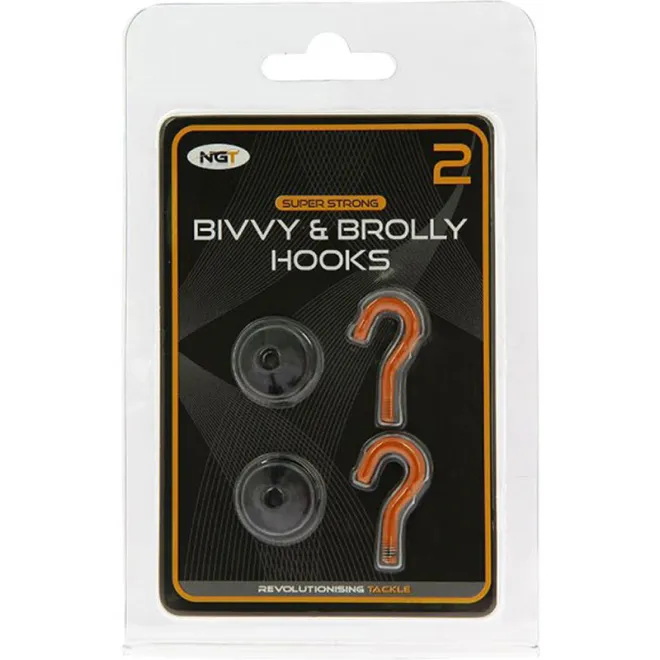 NGT Bivvy and Brolly Hooks 2 Stk
