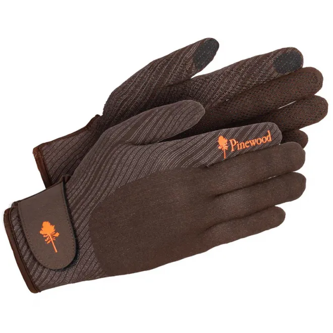 Pinewood Hunters Stretch Extreme Glove Moss Green/Dark Brown M - L