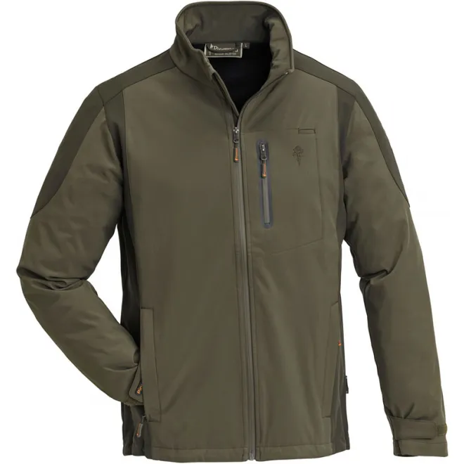 Pinewood Wildmark Stretch Shell Jacke Oliv/Wildlederbraun S