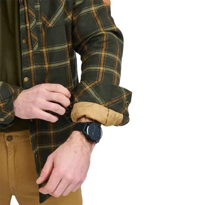 Pinewood Pile Overshirt Dark Green/Bronze L