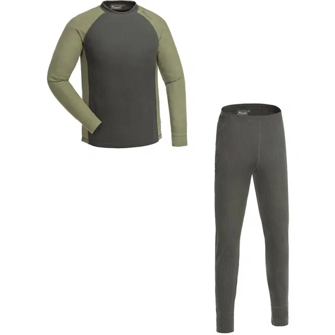 Pinewood Finnveden Base Layer Set Dark Green/Leaf S