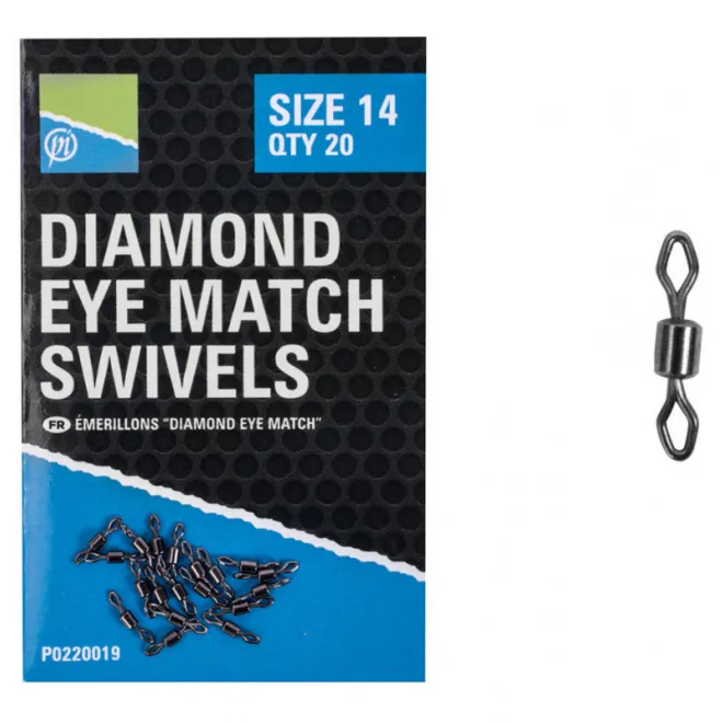 Preston Diamond Eye Match Swivels 10