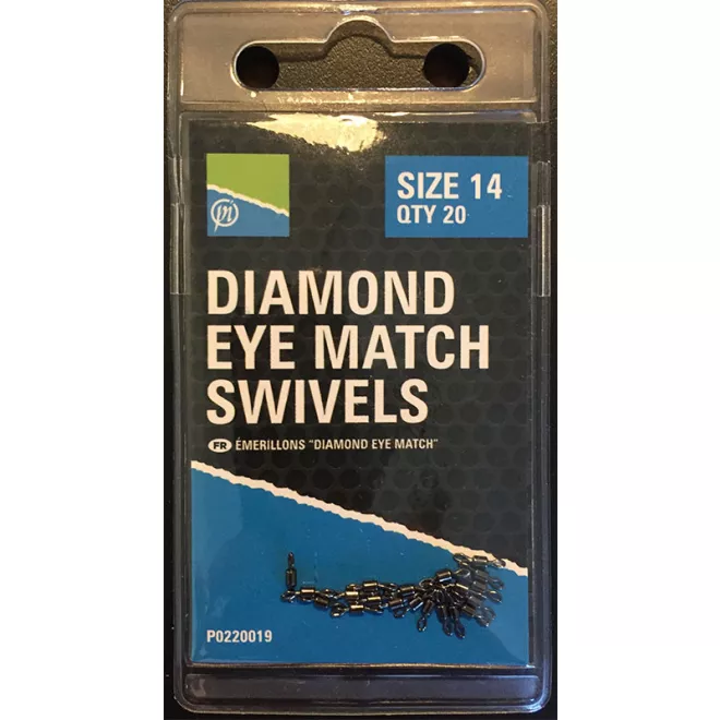 Preston Diamond Eye Match Swivels 14
