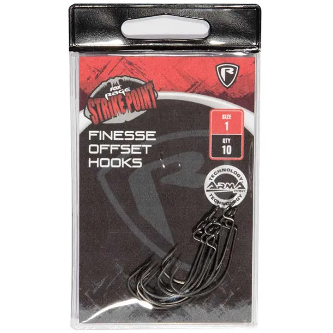 FOX Rage Strike Point Finesse Offset Hooks Size 1