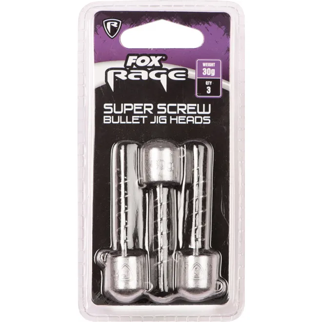 FOX Rage Super Screw Bullet Jig Heads 30 g