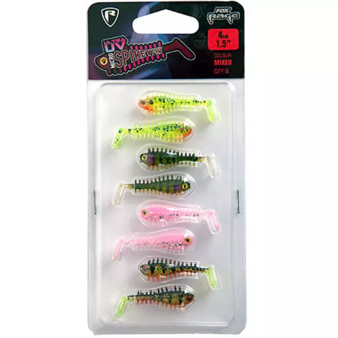 FOX Rage Micro Spikey Fry 4 cm UV Mixed Colour Pack