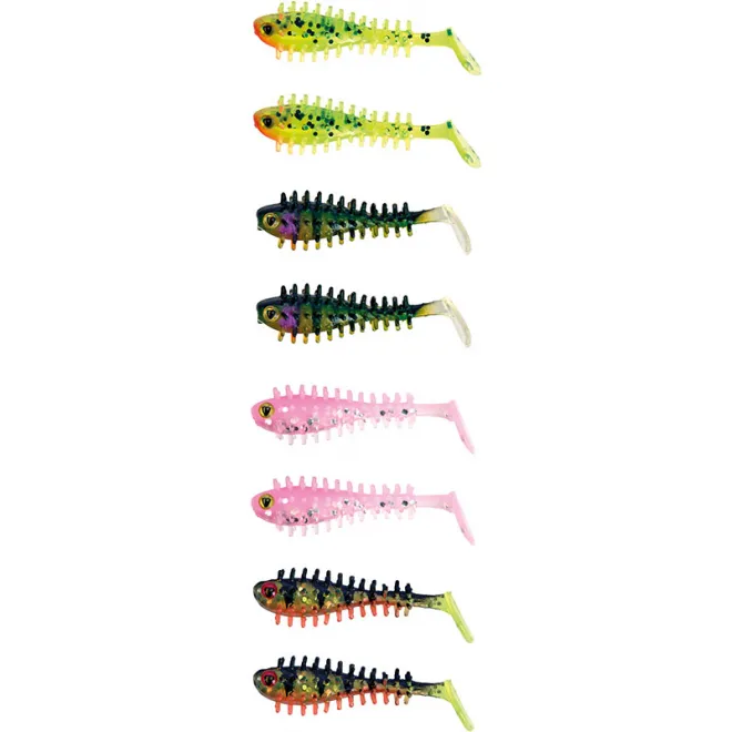 FOX Rage Micro Spikey Fry 4 cm UV Mixed Colour Pack