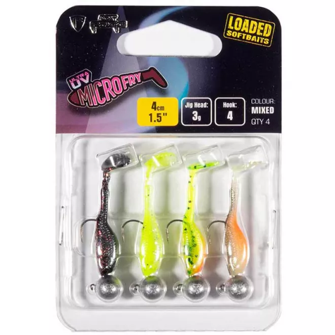 FOX Rage UV Micro Fry 4 cm Mixed Pack Loaded