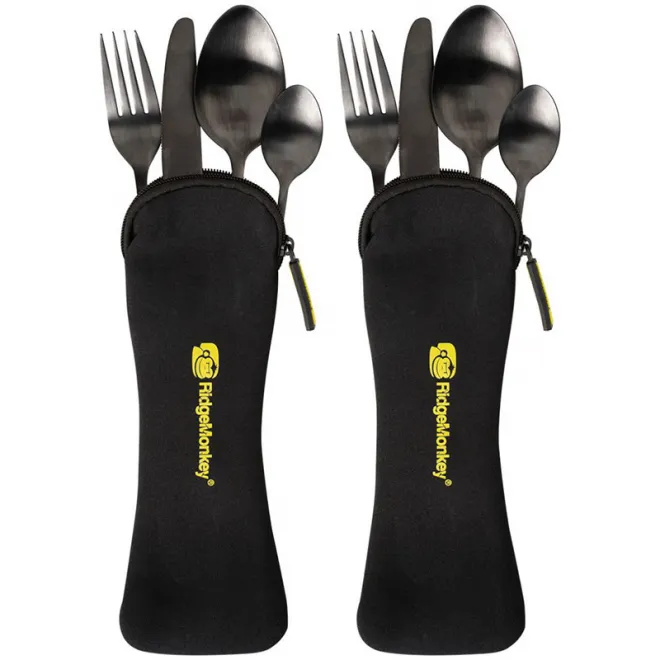 RidgeMonkey DLX Cutlery Set Twin Pack