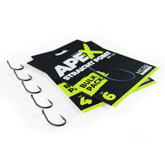 RidgeMonkey Ape-X Straight Point Barbed Size 6 Bulk Pack 25 StÃ¼ck