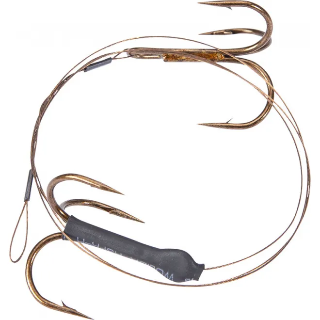 Sänger 1x7 Stahlvorfach mit 2 Drillingen 50 cm 12 kg Gr.1