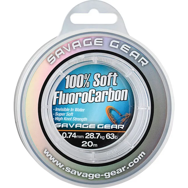 Savage Gear 100% Soft Fluoro Carbon 15 m - 0,81 mm - 33,0 kg