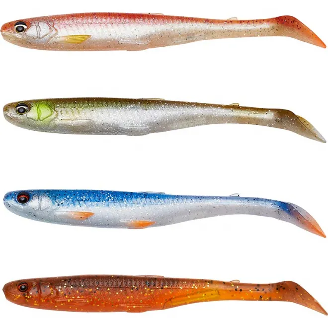 Savage Gear Slender Scoop Shad Clear Water Mix 9 cm 4 Stück