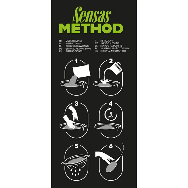 Sensas Method Sticky Pellets 650 g Dark Mackerel