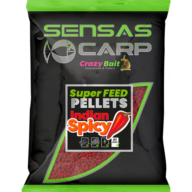 Sensas Carp Super Feed Pellets 2 mm 650 g Indian Spicy