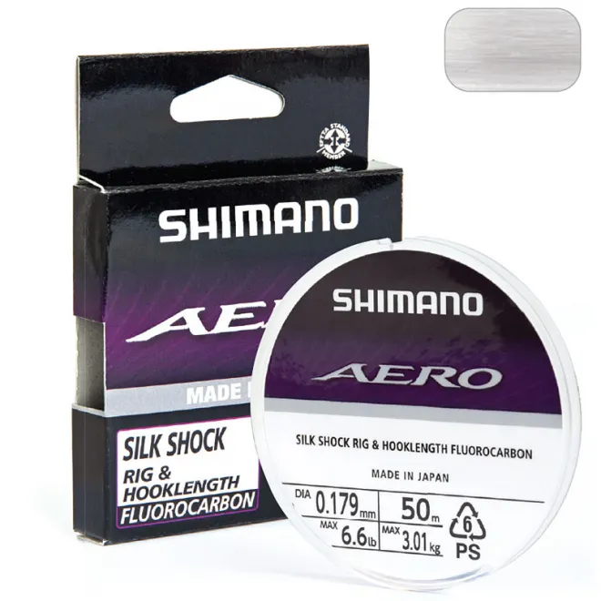 Shimano Aero Silk Shock Fluoro Rig/Hooklength 50 m 0,104 mm 1,10 kg