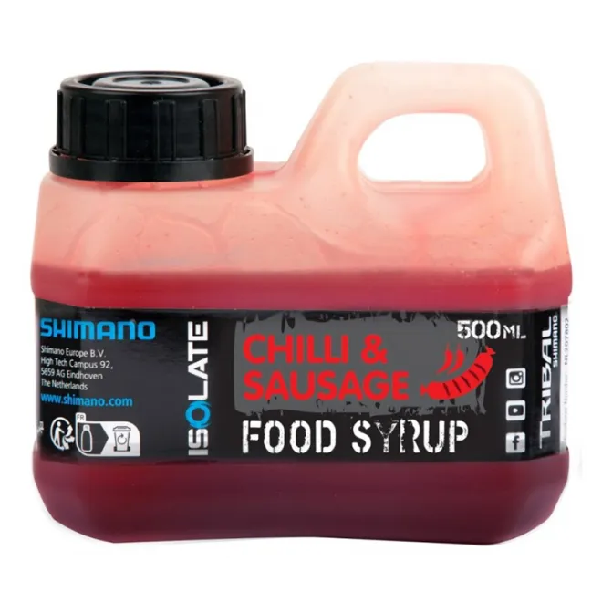 Shimano Isolate Food Syrup Chilli & Sausage 500 ml