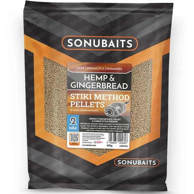 Sonubaits Stiki Pellets Hemp & Gingerbread 650 g 2 mm