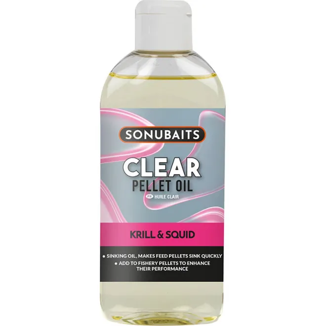 Sonubaits Clear Pellet Oil 200 ml Krill & Squid