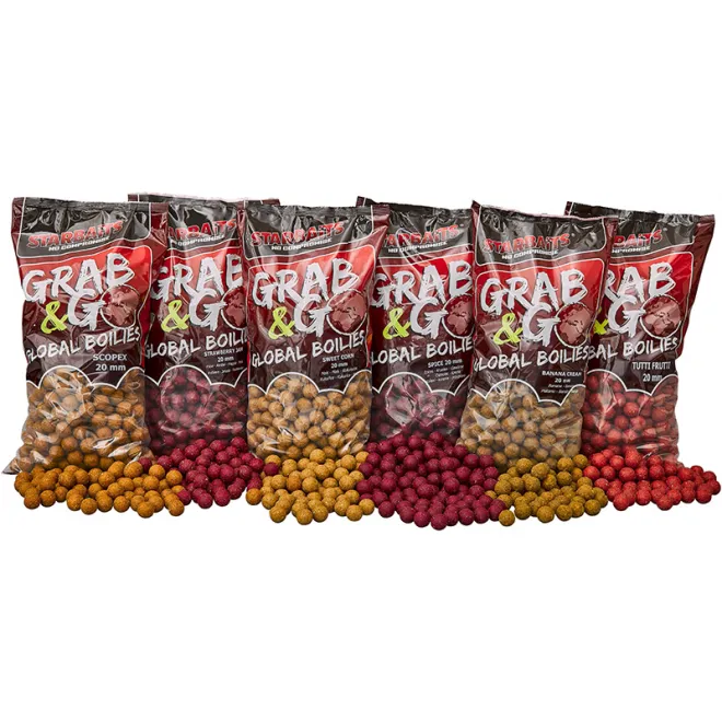 Starbaits Grab & Go Global Boilies 20 mm - 2,5 kg - Banana Cream