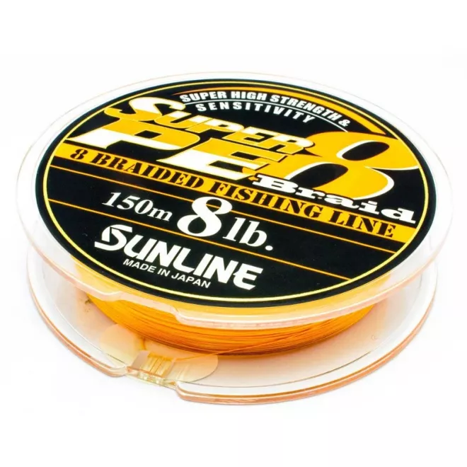 Sunline 8 Meterware 10 Angelshop kg, - Profis 4,5 lb PE Braid Super Orange für Angelsport KL