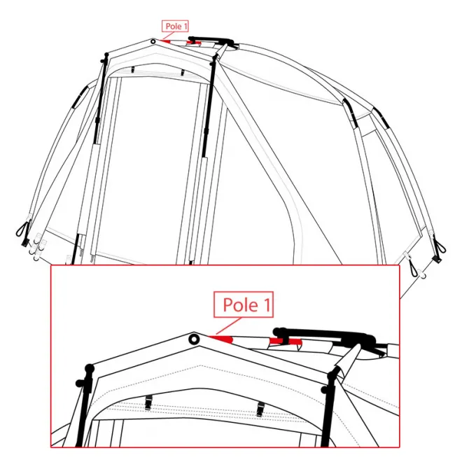 Trakker Tempest Advanced 100 Bivvy Pole 1
