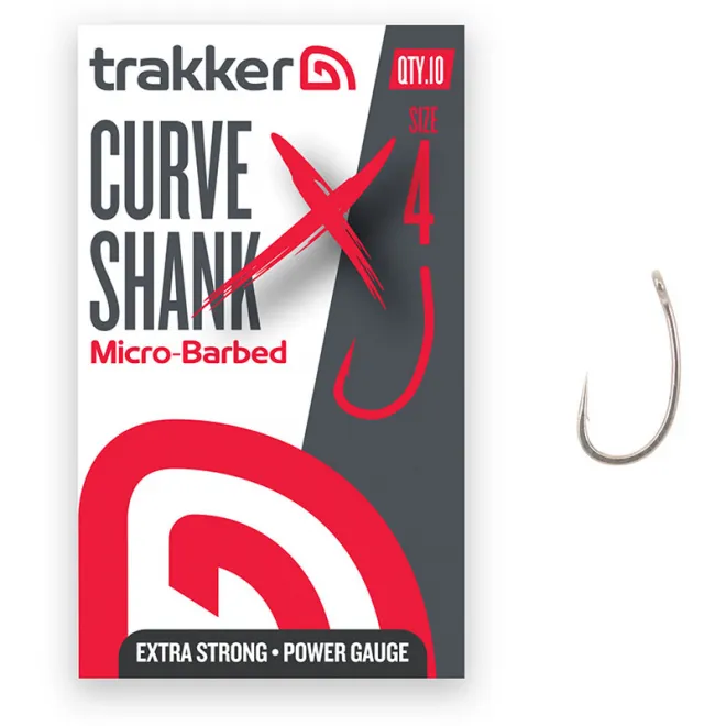 Trakker Curve Shank XS Hooks Micro Barbed Size 4