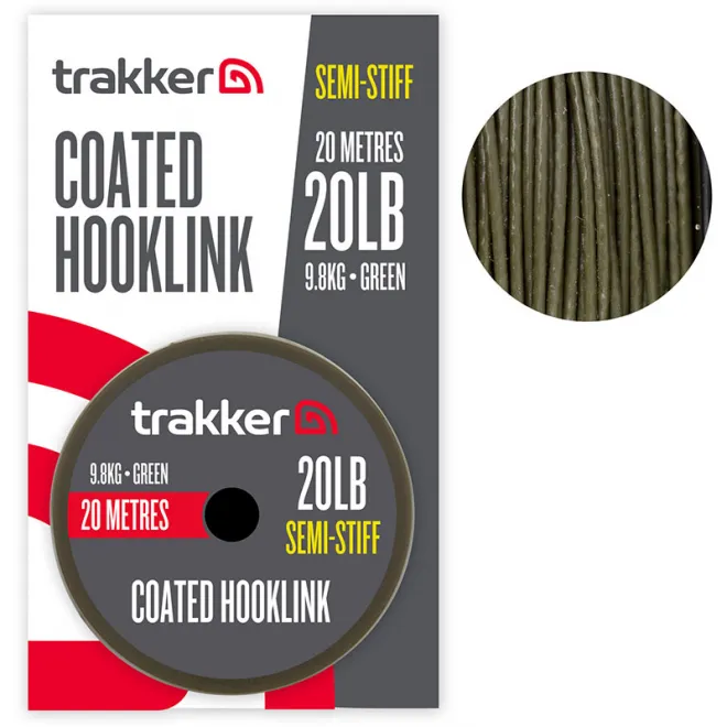 Trakker Semi Stiff Coated Hooklink 20 lb 9,8 kg 20 m