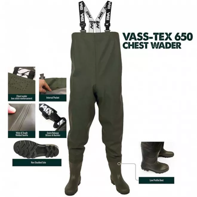 Vass-Tex 650 Series Chest Wader UK 10 - 44