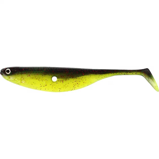 Westin ShadTeez Hollow 8 cm Black/Chartreuse