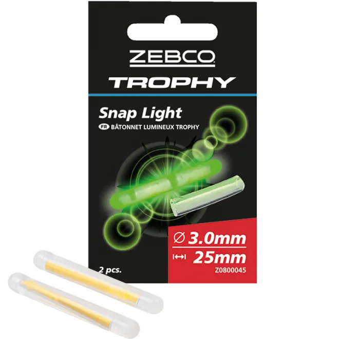 Zebco Trophy Snap Light 3,0 x 25 mm 2 Stück