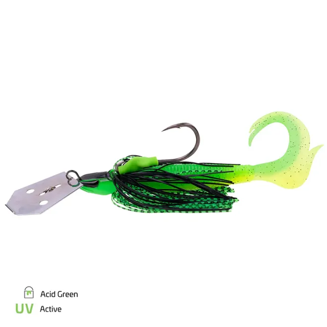 Zeck Fishing Bladed Cat Jig 30 g XL-Blade Acid Green