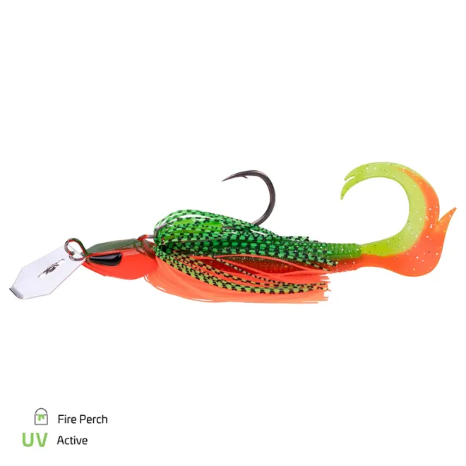 Zeck Fishing Bladed Cat Jig 50 g S-Blade Fire Perch