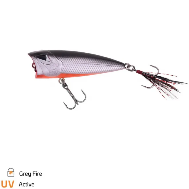 Zeck Fishing Pop-Jet F 6 cm Grey Fire