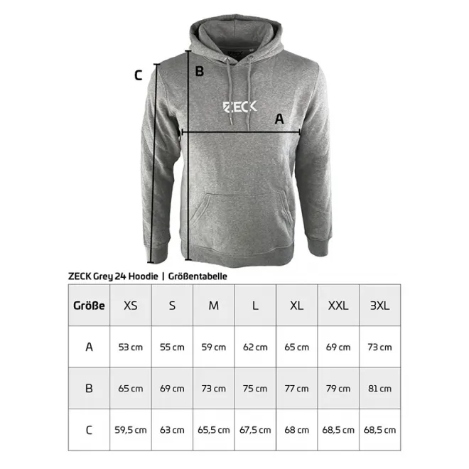 Zeck Fishing Hoodie Grey M