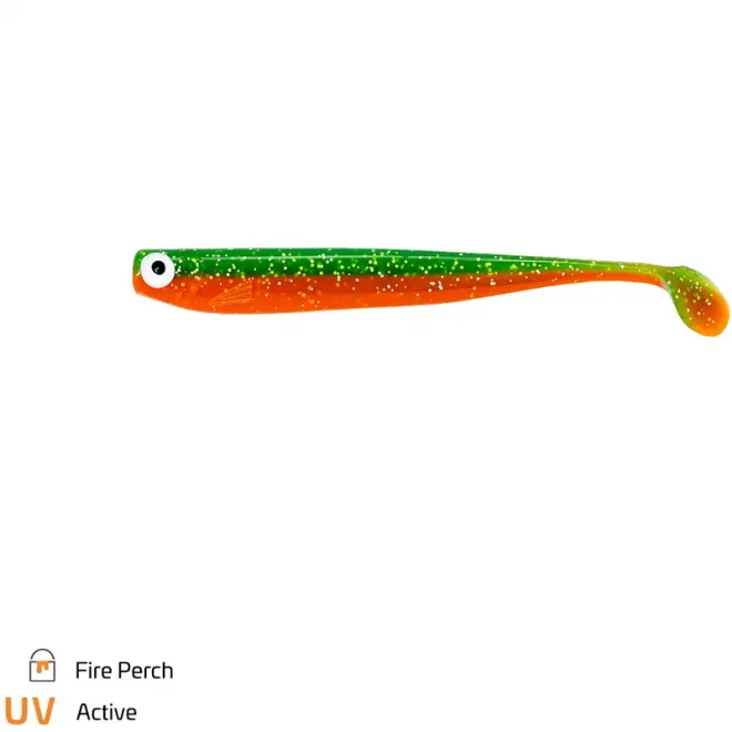 Zeck Fishing Zander Gummi 12 cm Fire Perch 3 Stück