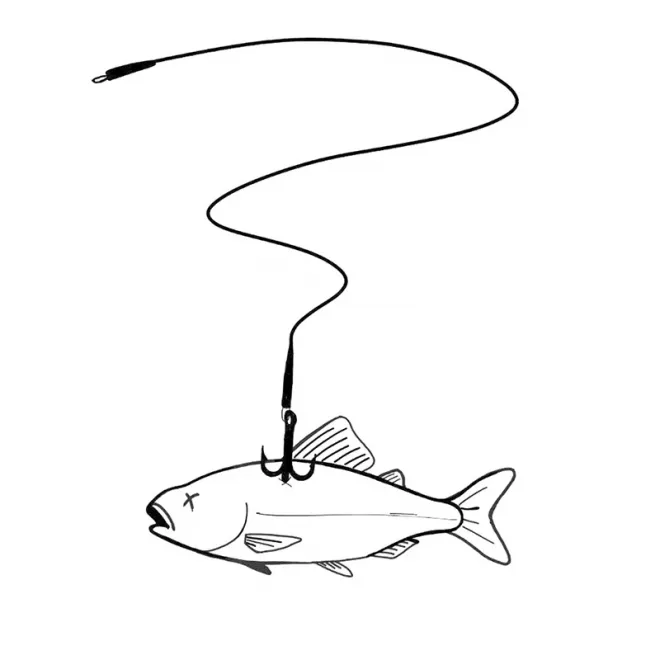 Zeck Fishing Treble Rig 45 cm #4