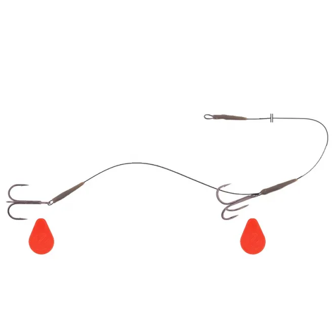 Zeck Fishing Twin Treble 80 cm #2 Rig