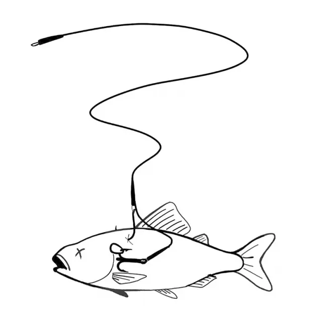 Zeck Fishing Single Hook #2/0 & Treble #6 Rig