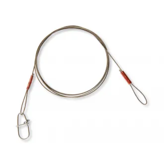 Cormoran 7x7 Stahlvorfach Braun mit Schlaufe und Karabiner 45 cm - 6 kg