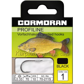Cormoran Profiline Vorfach mit Karpfenhaken 211 S - Gr 6 - 0,25 mm