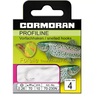Cormoran Profiline Vorfach mit Forellenhaken 230 N - Gr 8 - 0,26 mm